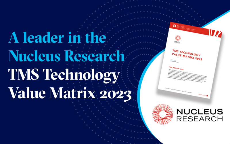 Blue Yonderが2023年版Nucleus Research社のTMSテクノロジー・バリュー・マトリクスにおいてリーダーに選出